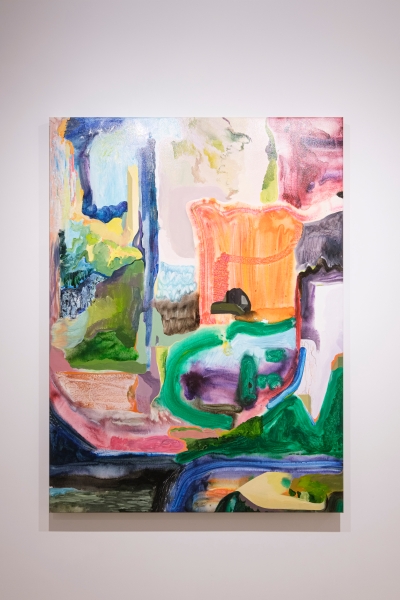 「在靠近的過程－許懿婷個展」作品：《邊界試探＃04》，壓克力、畫布，97×130 cm，2021